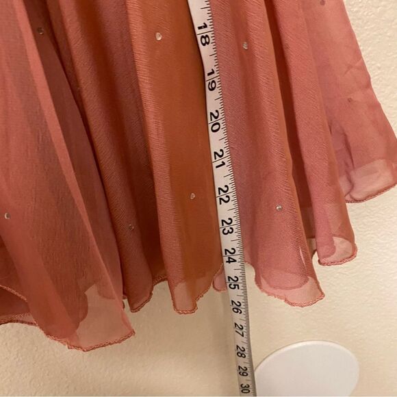 Glamour solo dance costume pink mauve lyrical rhinestone chiffon dress MC child - Picture 8 of 9